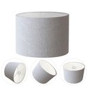 Ver imagem 1 de Cúpula Abajur e Luminária Cilíndrica Vivare Cp-7018 Ø40x25cm - Bocal Nacional Rustico-cinza