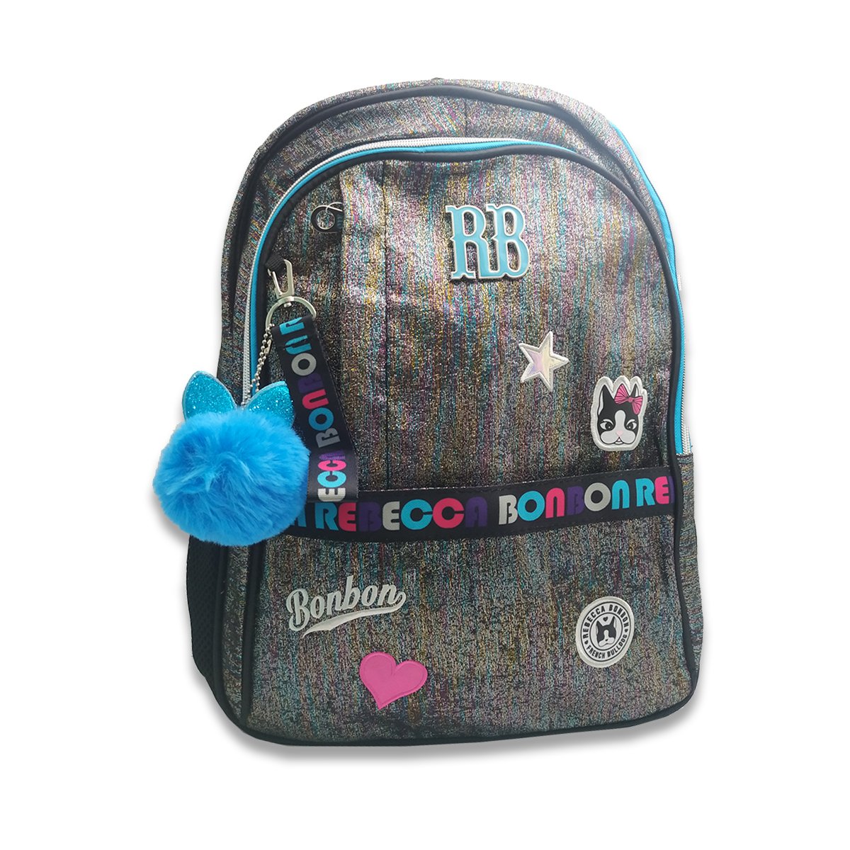 Super Kit Escolar Mochila Rebecca Bonbon e Estojo Box Azul - 2
