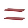 Kit 2 Prateleiras 40 X 15cm Vermelha Suporte Invisível - 2