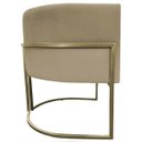 Ver imagem 6 de Poltrona Decorativa para Sala Recepção Luna Suede Base Ferro Champagne