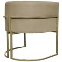 Ver imagem 7 de Poltrona Decorativa para Sala Recepção Luna Suede Base Ferro Champagne
