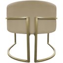 Ver mais imagens de Poltrona Decorativa para Sala Recepção Luna Suede Base Ferro Champagne