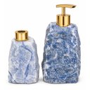 Ver imagem 1 de Kit Dispenser Sabonete e Difusor Pedra Natural Quartzo Azul