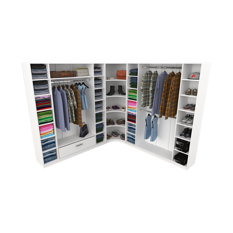 Kit Armário Closet Modulado M1 (colmeia, Loja, Expositor, Sapateira, Roupa, Organizador)