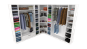 Ver imagem 1 de Kit Armário Closet Modulado M1 (colmeia, Loja, Expositor, Sapateira, Roupa, Organizador)