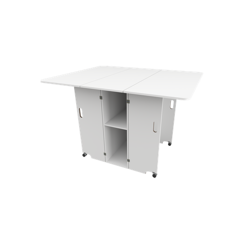 Mesa Dobrável para Corte de Tecidos MDF Branco 150x120x100cm