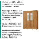 Ver imagem 5 de Guarda Roupa Casal 4 Portas com Espelho 159 cm Domus Cedro Rudk