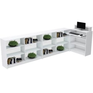 BALCÃO CAIXA VITRINE EXPOSITOR M438.B (LOJA, CAIXA, COMÉRCIO) MUNDI MOVEIS