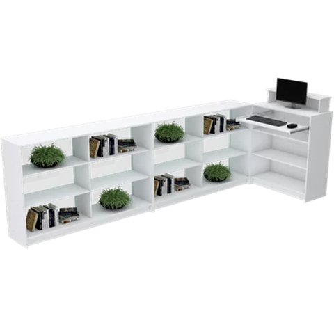 BALCÃO CAIXA VITRINE EXPOSITOR M438.B (LOJA, CAIXA, COMÉRCIO) MUNDI MOVEIS