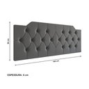 Ver imagem 4 de Cabeceira Casal Capela Suede Capitonê Dobrável Espuma Premium Ideal para Box Casal - Cinza