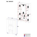 Ver imagem 4 de Guarda-roupa Infantil 122cm com Vidro 4 Portas e 2 Gavetas Ternura Multimóveis Mp4478 Branco