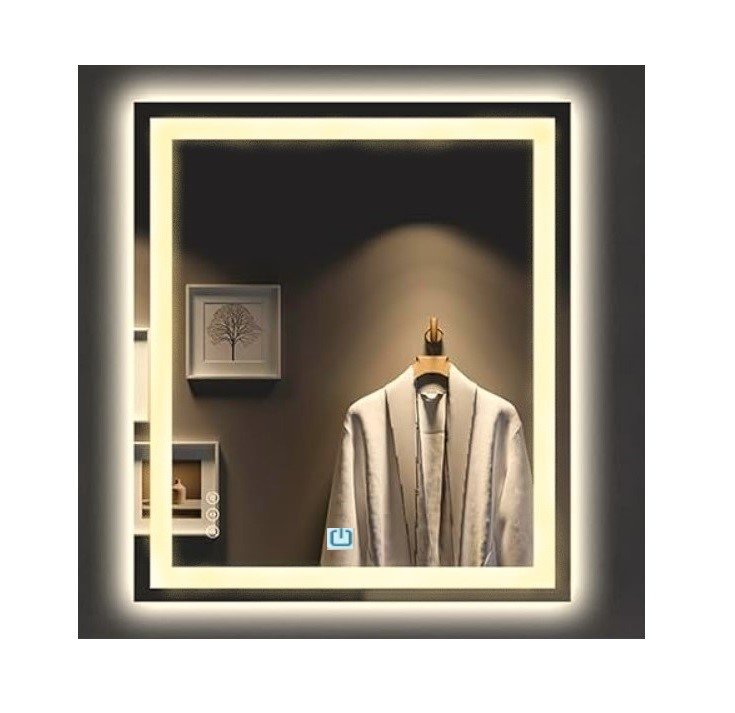 Espelho Jateado Iluminado com Led Quente e Touch 100x50cm Vertical - 8