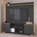 Ver imagem 1 de Rack com Painel para Tv até 50 Polegadas Benevello 2 Portas Siena/grafite - Quiditá Móveis