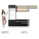Ver imagem 6 de Armário de Cozinha Completa 290cm Branco/Preto/Crema Safira Madesa 13