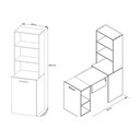 Ver imagem 3 de Mesa Multiuso Casal Retrátil ME4171 c/ 5 Nichos Branco - Tecno Mobili