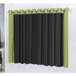 Cortina Heroes Monster Infantil P/ Varão Simples Verde/preto 2 Metros - Bordados Ricardo 1863v - 2