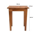 Ver imagem 5 de Mesa Lateral 50x35 Ripada Madeira Rustica Castanho