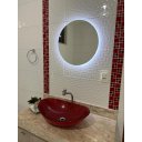 Ver imagem 3 de Espelho Redondo 60cm X 60cm com Led Á Pilha ou Fonte:branco Frio Led À Pilha