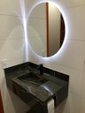 Ver imagem 2 de Espelho Redondo 60cm X 60cm com Led Á Pilha ou Fonte:branco Frio Led À Pilha