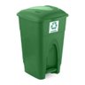 Lixeira Cesto Pedal 30l Coleta Seletiva Reciclagem Verde - 1