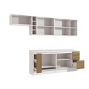 Ver imagem 4 de Armário de Cozinha Completa 3 Gavetas 100% Mdf 300cm Branco/nogueira Celeste Kappesberg