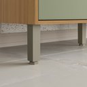 Ver imagem 4 de Balcão Cozinha 3 Portas 2 Gavetas com Tampo MDF 120cm Colors Verde/Freijó/Alecrim