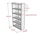 Ver imagem 2 de Estante de Mdf 100% 5 Prateleiras Modelo Light 90x180x32 Cm Comac
