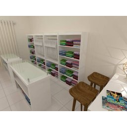 Estante De MDF 100% 5 Prateleiras Modelo Light 90x180x32 cm Comac - 3