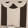 Cortina Casa Dona Leyde Class 300x280cm Tabaco com Bege - 1