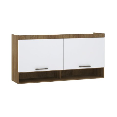 Armário Aéreo Maleiro Modulado 165cm 2 Portas Basculantes Paris Luciane Móveis