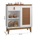 Ver imagem 2 de Aparador Café 01 Porta 01 Gaveta Rubi Branco Cedro Casa D