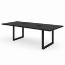 Ver imagem 3 de Mesa Reunião Industrial 2,50m x 90cm 100% MDF com 2 Caixas de Tomadas Pés Metal F5 Office
