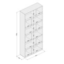 Ver imagem 3 de Estante para Livros com 12 Nichos Xangai 204CMX90CM Marrom/Castanho