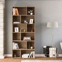 Ver imagem 4 de Estante para Livros com 12 Nichos Xangai 204CMX90CM Marrom/Castanho