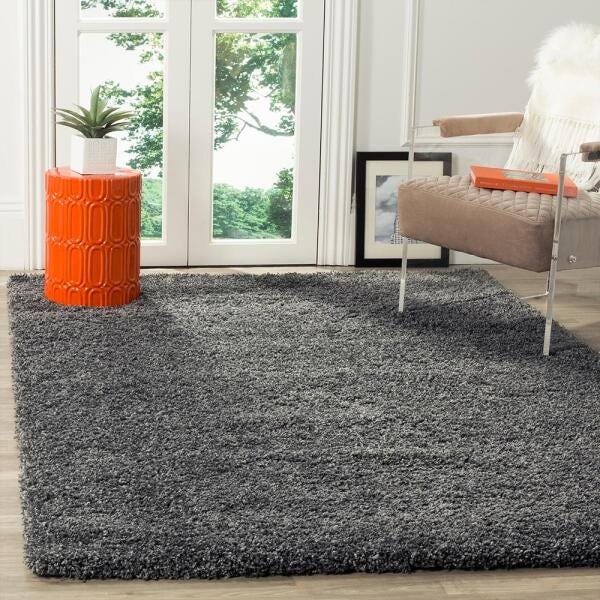 Tapete para Sala e Quarto Peludo Luxo Casa Dona 200x300cm Prata Platinum