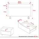 Ver imagem 5 de Kit Balcão e Gabinete de Banheiro 1 Porta 1 Gaveta e Rodízio Mármore Branco