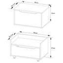 Ver imagem 3 de Kit Balcão e Gabinete de Banheiro 1 Porta 1 Gaveta e Rodízio Mármore Branco