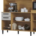 Ver imagem 7 de Armário de Cozinha Compacta 180cm Regina P11 Damasco/Off White - Mpozenato