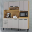 Ver imagem 1 de Armário de Cozinha Compacta 180cm Regina P11 Damasco/Off White - Mpozenato