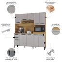 Ver imagem 3 de Armário de Cozinha Compacta 180cm Regina P11 Damasco/Off White - Mpozenato