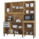 Ver imagem 5 de Armário de Cozinha Compacta 180cm Regina P11 Damasco/Off White - Mpozenato