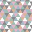 Ver imagem 2 de Tapete Mosaico Triângulos Rosa Claro Casa Dona Antiderrapante 100 x 140cm