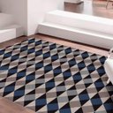 Ver imagem 2 de Tapete Mosaico Argyle Antiderrapante 140x200 Casa Dona Cinza
