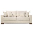 Ver imagem 2 de Sofá Marrocos 3 Lugares Suede Bege Claro 2,2m Confortável Sala de Estar