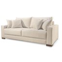 Ver imagem 1 de Sofá Marrocos 3 Lugares Suede Bege Claro 2,2m Confortável Sala de Estar