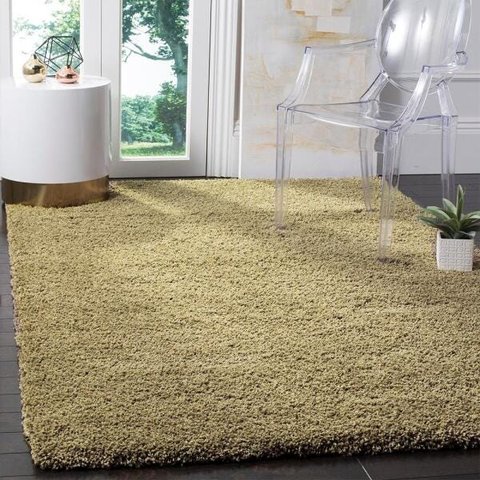 Tapete para Sala e Quarto Peludo Luxo Casa Dona 200x250cm Bege Gold