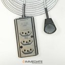 Ver imagem 2 de Extensão Elétrica 5 Metros Pp 2x0,75mm2 Revestido Tecido Prata Brilhoso Cabos Immediate Régua de 3 S
