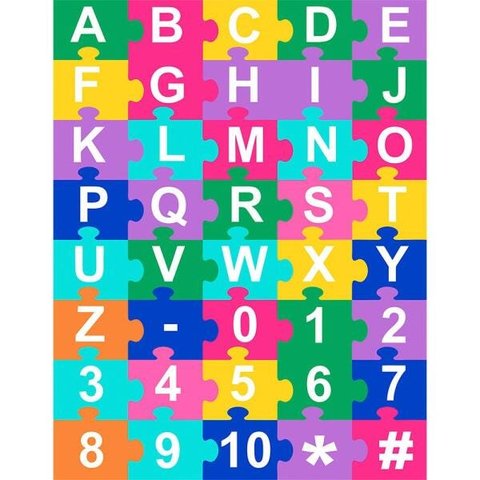 Tapete para Quarto Abc Antiderrapante 100x140cm Colorido Casa Dona