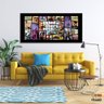 Quadro Decorativo Jogo GTA 5 120x60 130x60 Moldura Preta 2x2 - 6
