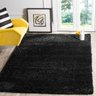 Tapete para Sala e Quarto Peludo Luxo Casa Dona 100x150cm Preto Petroleo - 1